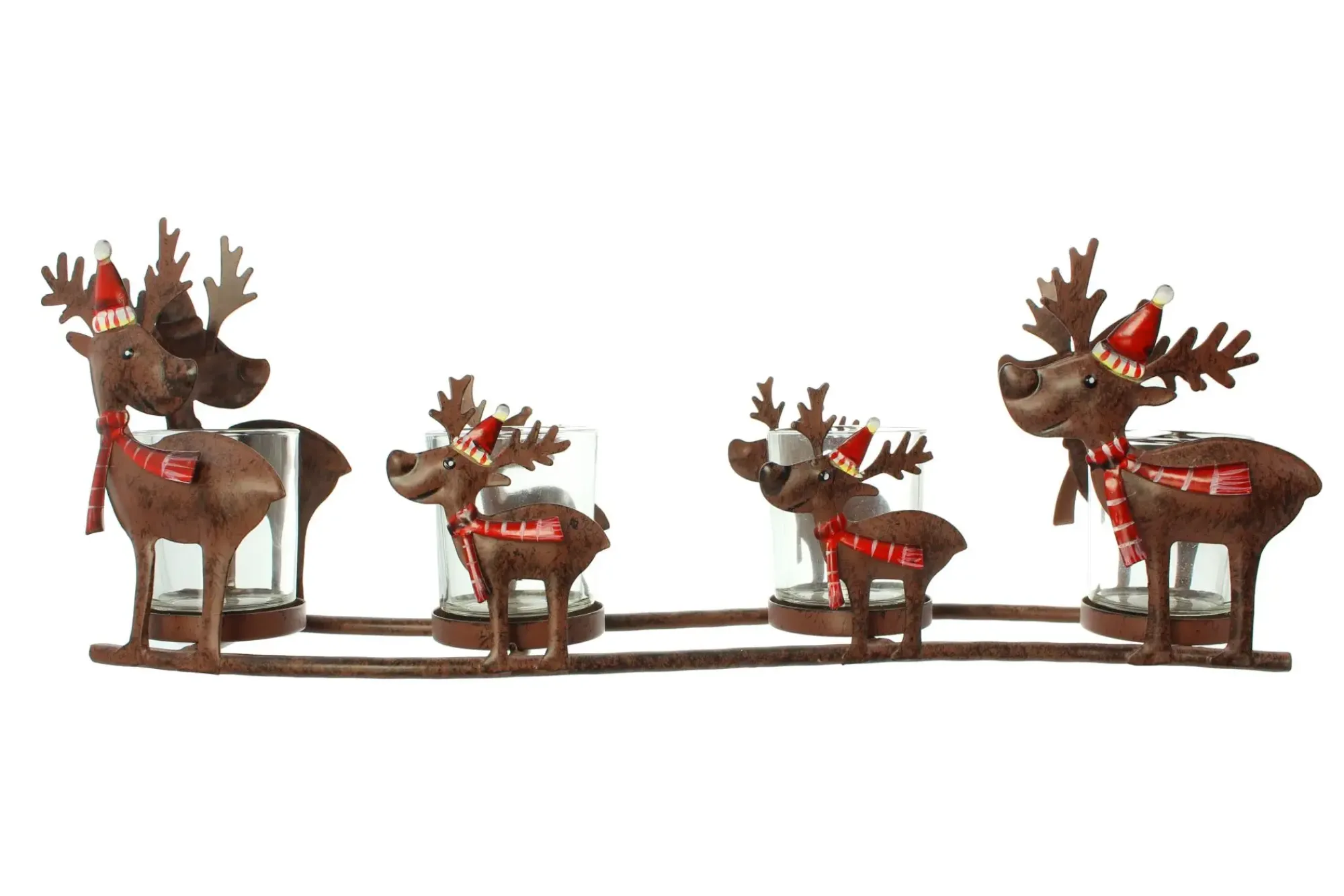 Figuren Für Den Garten|Weihnachtslichter|Frank Handels GmbH & Co. KG Windlicht "Rentierfamilie"