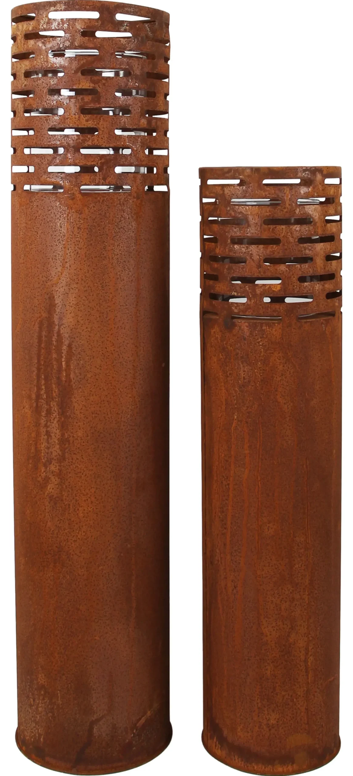 Dekosäulen|Windlichter|Frank Handels GmbH & Co. KG Windlicht "Rost-Säule", 2er Set