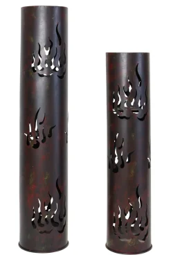 Gartendeko|Windlichter|Frank Handels GmbH & Co. KG Windlicht-Säule "Flammen", 2er Set
