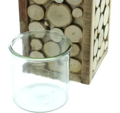 Dekosäulen|Windlichter|Frank Handels GmbH & Co. KG Windlichtsäule "Holzscheibchen"