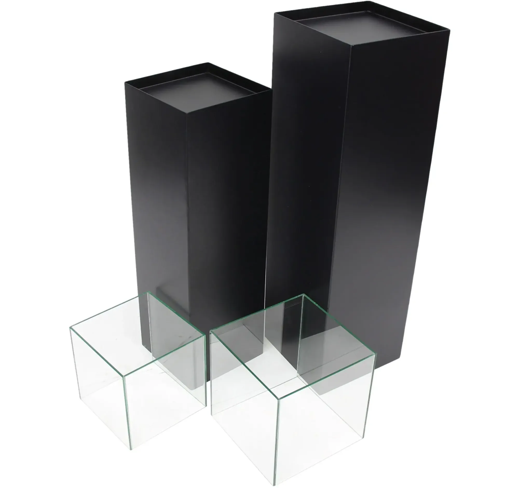 Windlichter|Laternen & Co.|Frank Handels GmbH & Co. KG Windlicht-Säule "Modern Black", 2er Set