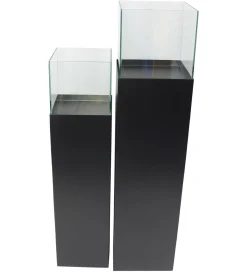 Windlichter|Laternen & Co.|Frank Handels GmbH & Co. KG Windlicht-Säule "Modern Black", 2er Set
