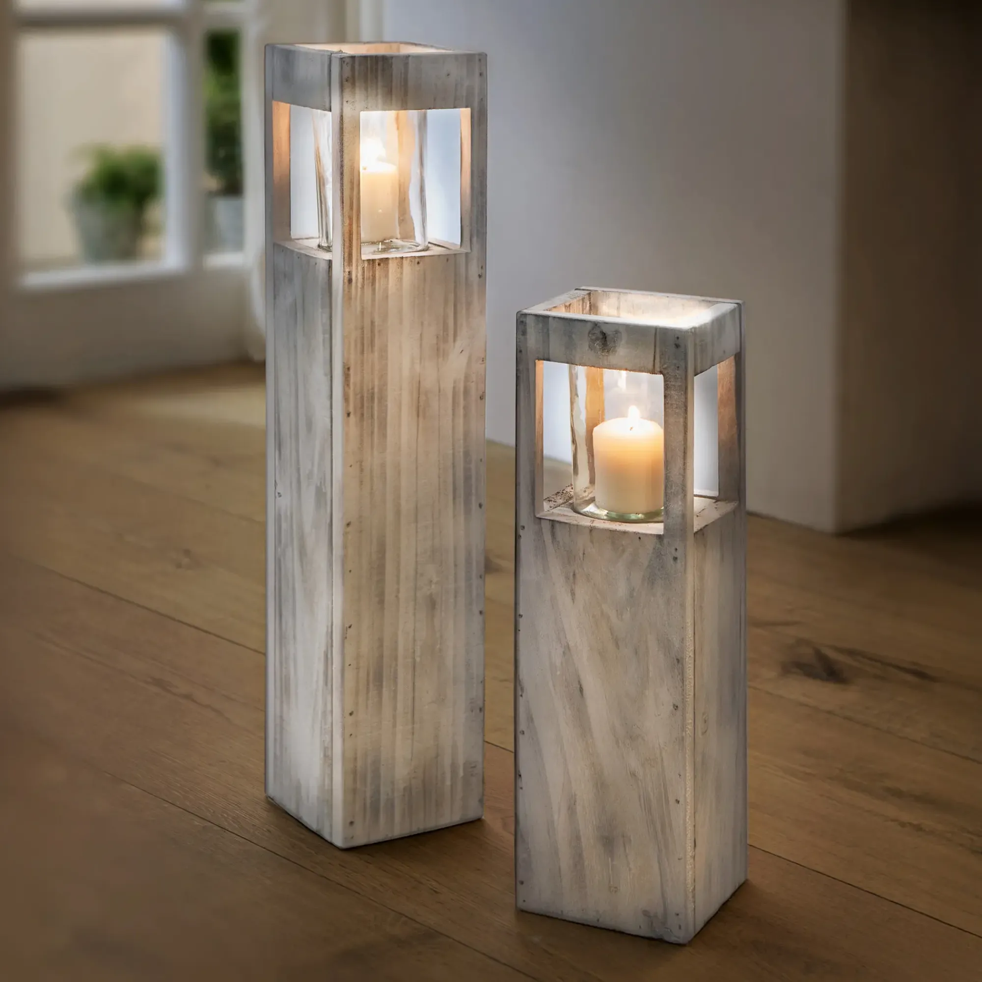 Dekosäulen|Dekosäulen|Frank Handels GmbH & Co. KG Windlichtsäule "Shabby-Charme"