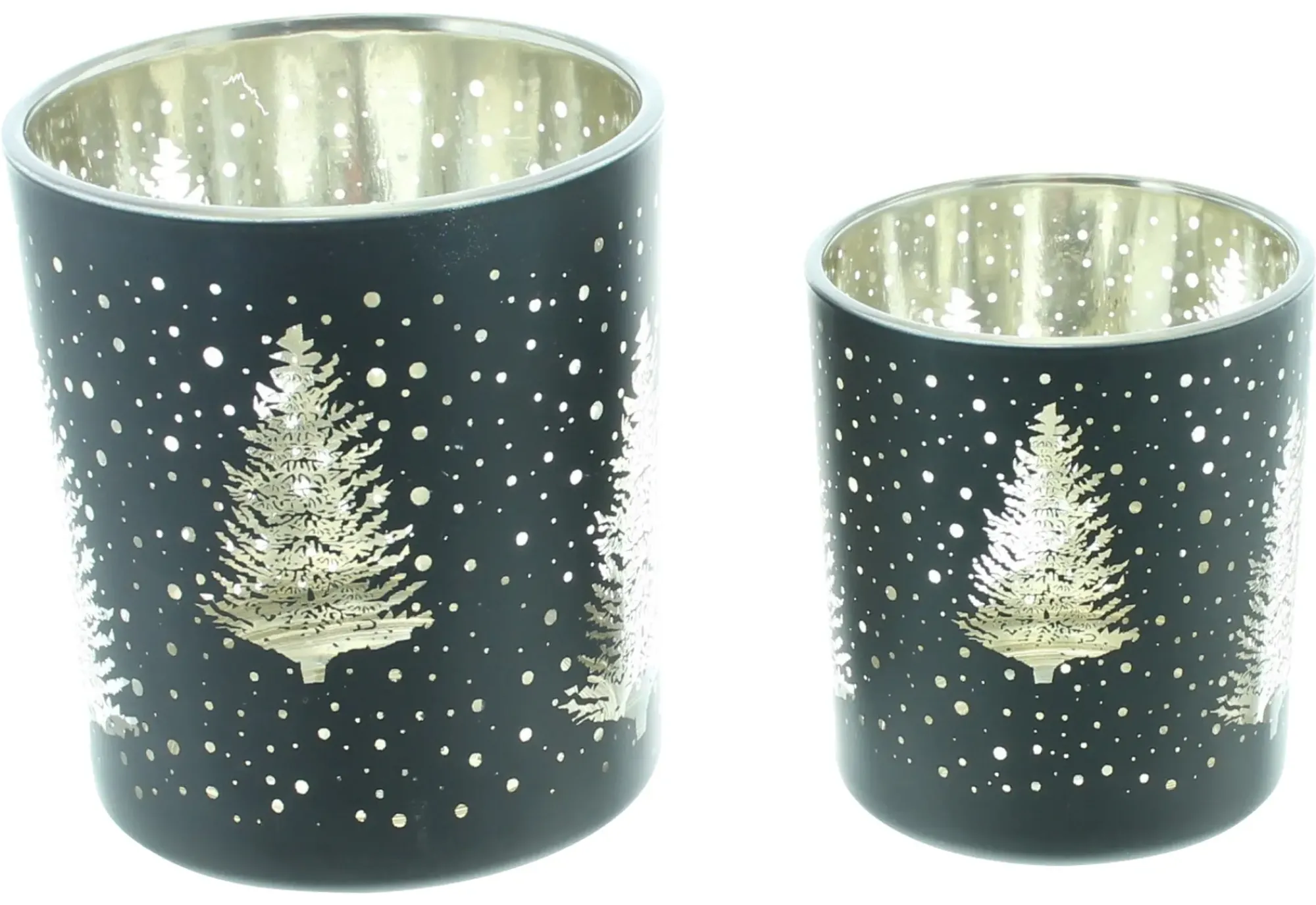 Weihnachtslichter|Frank Handels GmbH & Co. KG Windlicht "Tannenwald", 2er Set