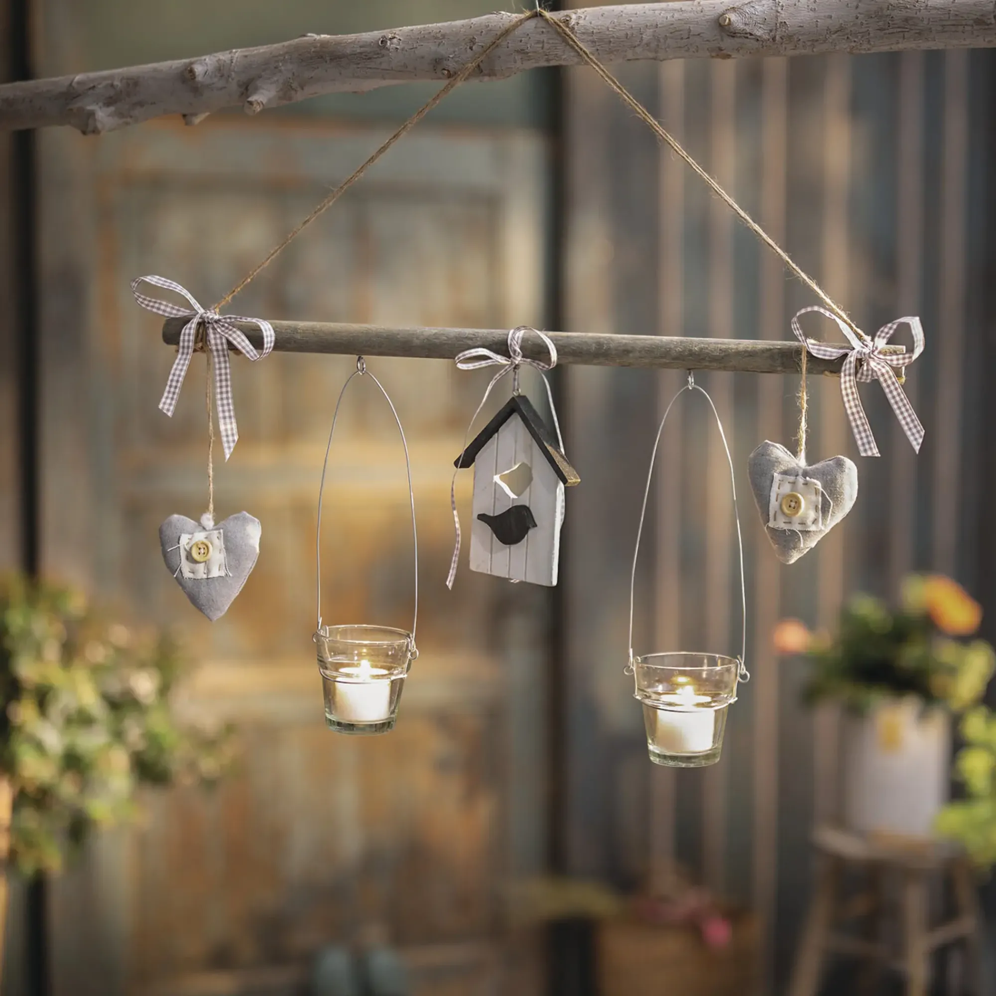 Windlichter|Herbstliche Dekohänger|Frank Handels GmbH & Co. KG Windlicht "Vogelhaus"