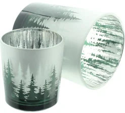 Herbstlichter|Weihnachtslichter|Frank Handels GmbH & Co. KG Windlicht "Wald", 2er Set