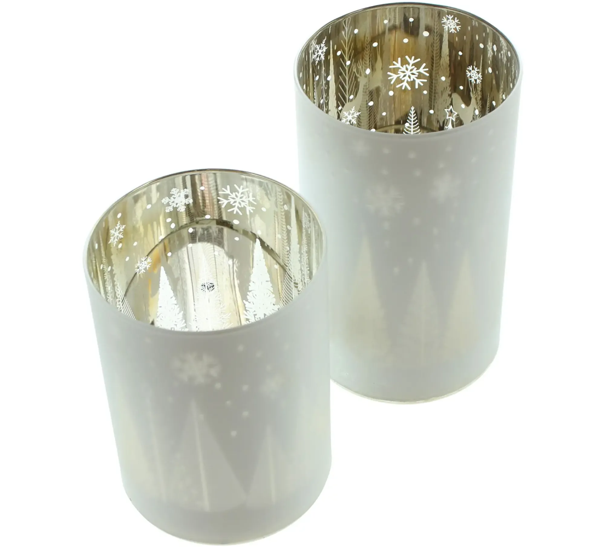 Weihnachtslichter|Frank Handels GmbH & Co. KG Windlicht "Winterlandschaft", 2er Set