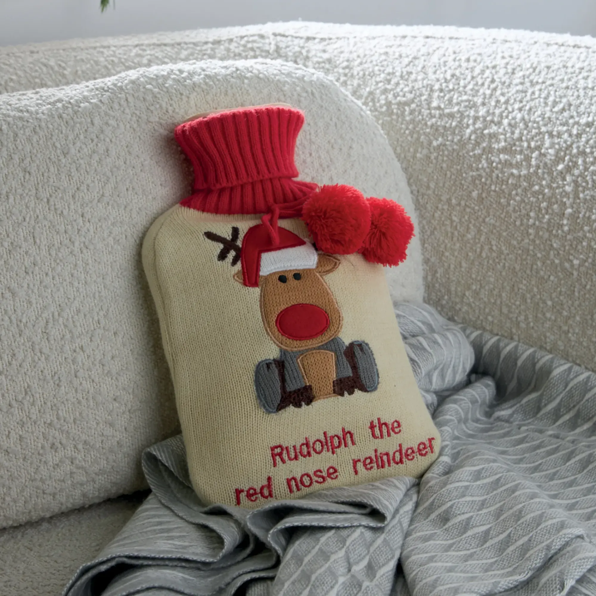 Weihnachtliche Dekofiguren|Weihnachtliche Kuscheldecken|Frank Handels GmbH & Co. KG Wärmflasche "Rudolph"