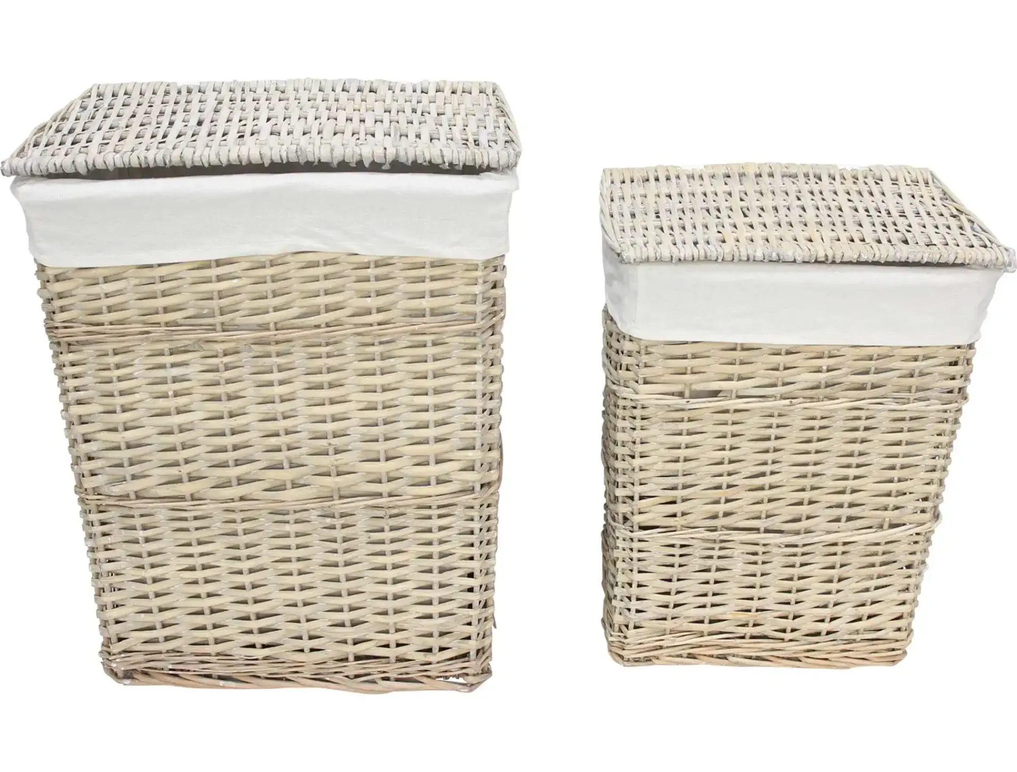 Badezimmer|Wäschekörbe|Frank Handels GmbH & Co. KG Wäschekorb "Graue Weide", 2er Set