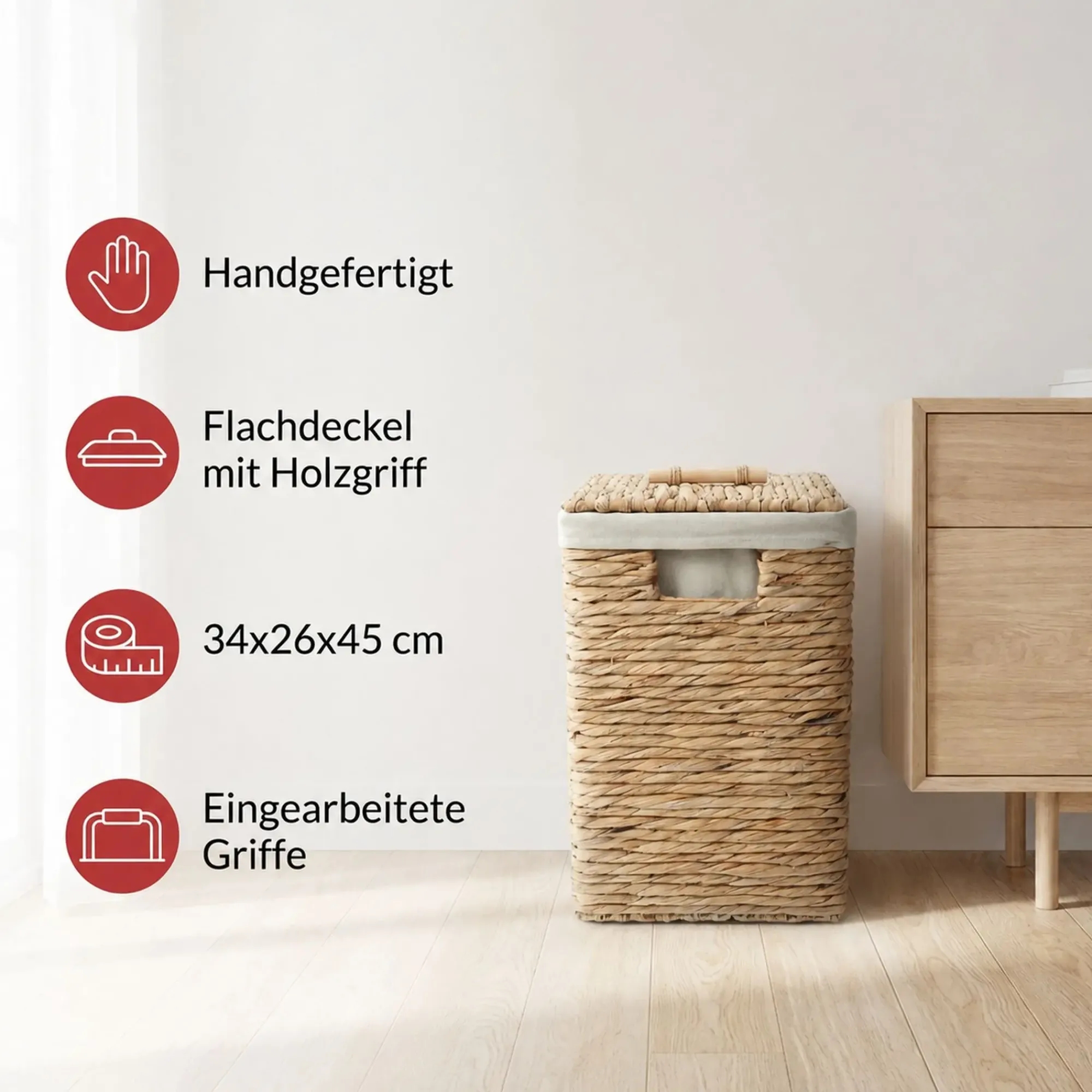 Wäschekörbe|Frank Handels GmbH & Co. KG Wäschekorb "Wasserhyazinthe"